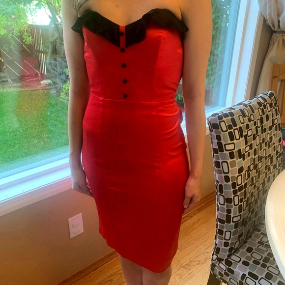 Betsey Johnson Vintage Strapless Dress 4 - Picture 2 of 8